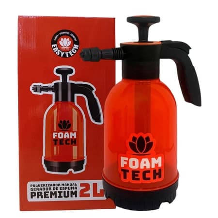 Pulverizador Compressão Manual Premium 2 Litros  Gerador Espuma Easytech