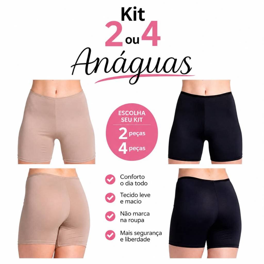 Short Feminino Segunda Pele Anágua Feminino Justo Básico Conforto Treino Moda Fitness