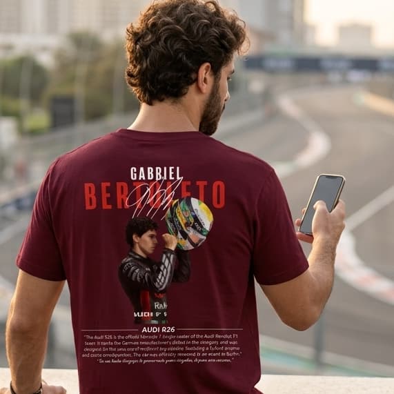 Camiseta Gabriel Bertoleto #5 F1 Formula 1 Corrida Automobilismo Estampa Exclusiva Algodão Premium
