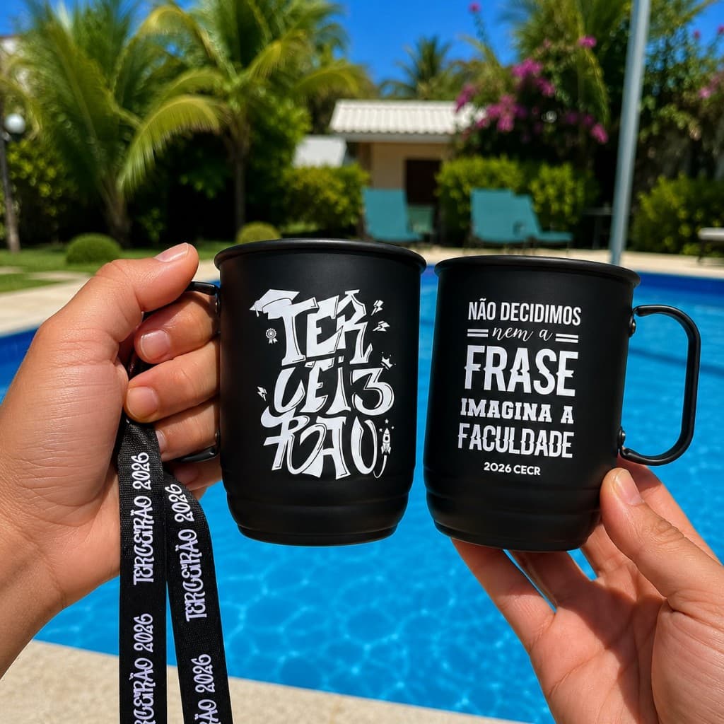 Kit Caneca 850ml + Tirante 40mm Terceirão
