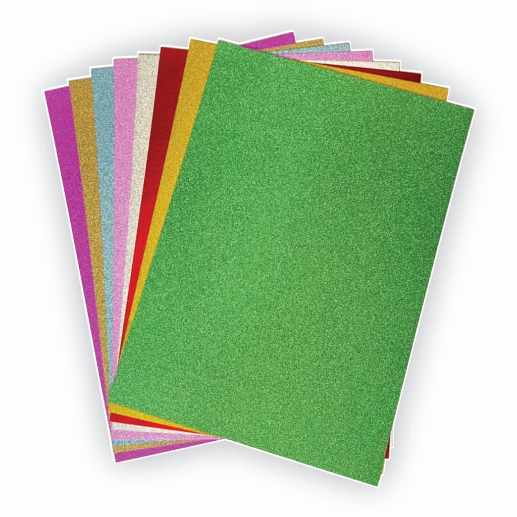 Papel Glitter Metálico A4 250g - Escolha sua cor, Pacote com 10 Folhas | OffPaper 210x297mm