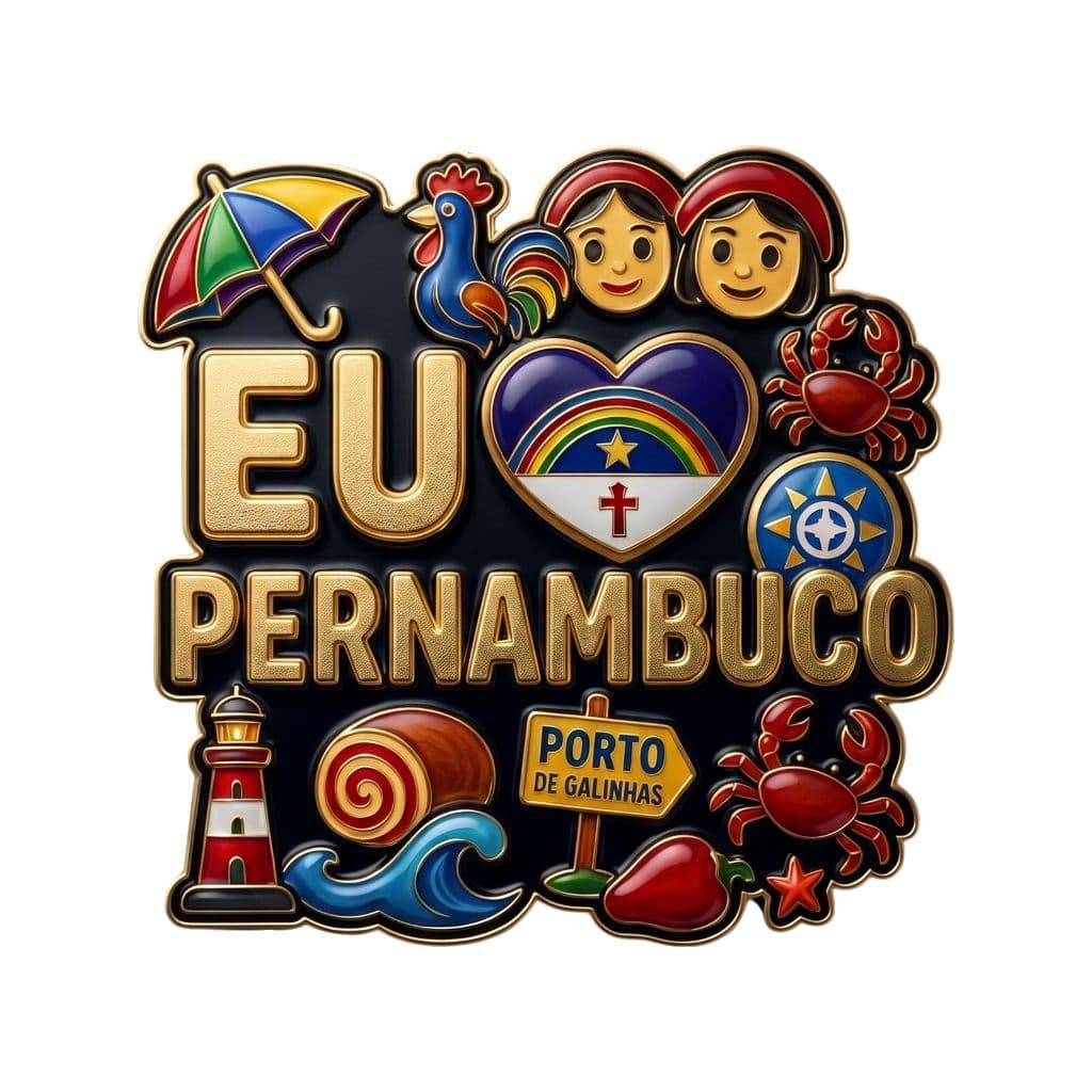 Ímã de Geladeira – Eu Amo Pernambuco