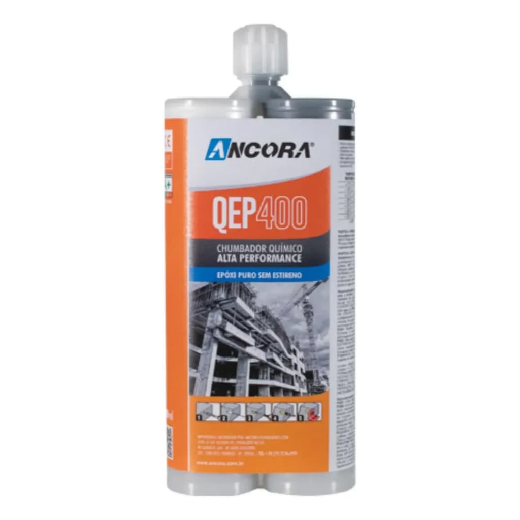 Chumbador Químico Epóxi Âncora QEP400 400ml Alta Resistência