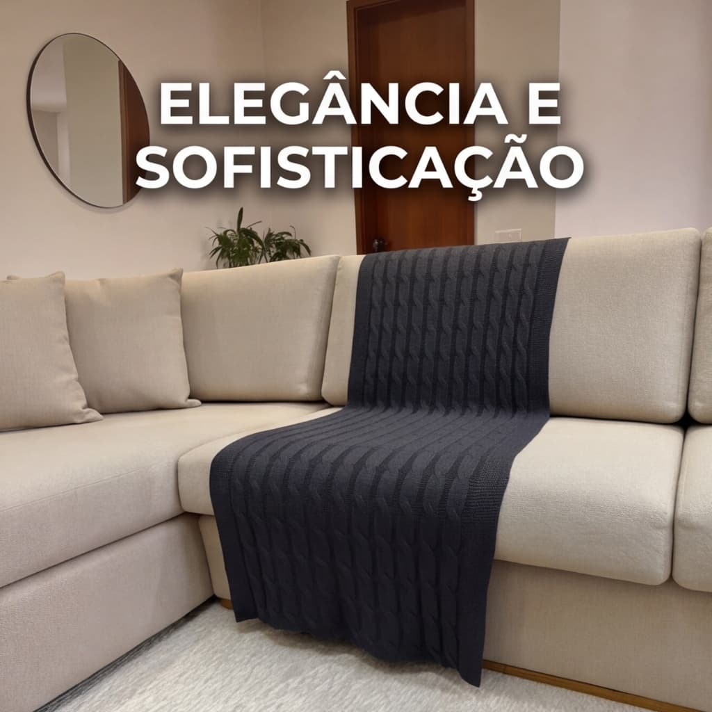 Kit Peseira em Tricô com Capas de Almofada Elegantes para Quarto Sala Sofá Decoração Moderna