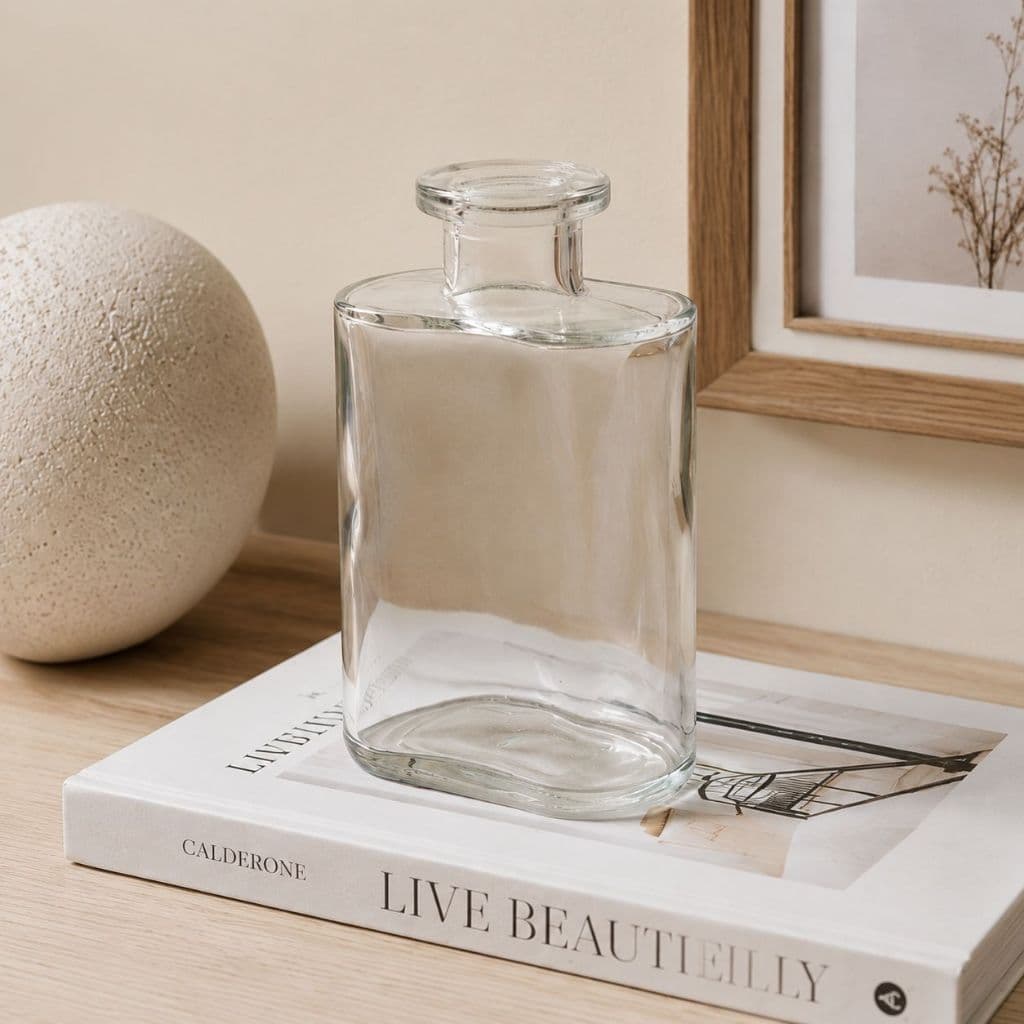 Vaso de Vidro Decorativo Transparente Arranjo Decoração Sala Vaso Difusor Flores Festa Lembrancinha