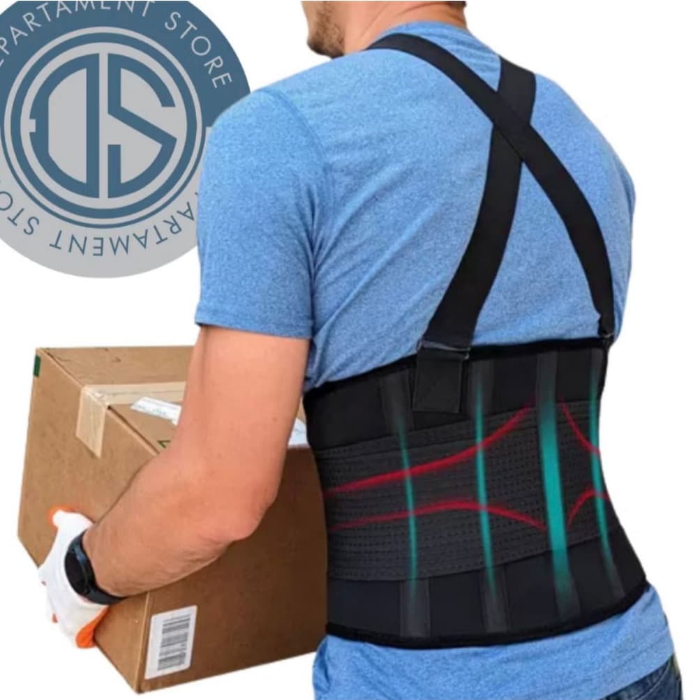 Cinta lombar Ergonômica Protetor de Coluna - Prevenção de Lesões e Correção Postural com Hastes Flexíveis