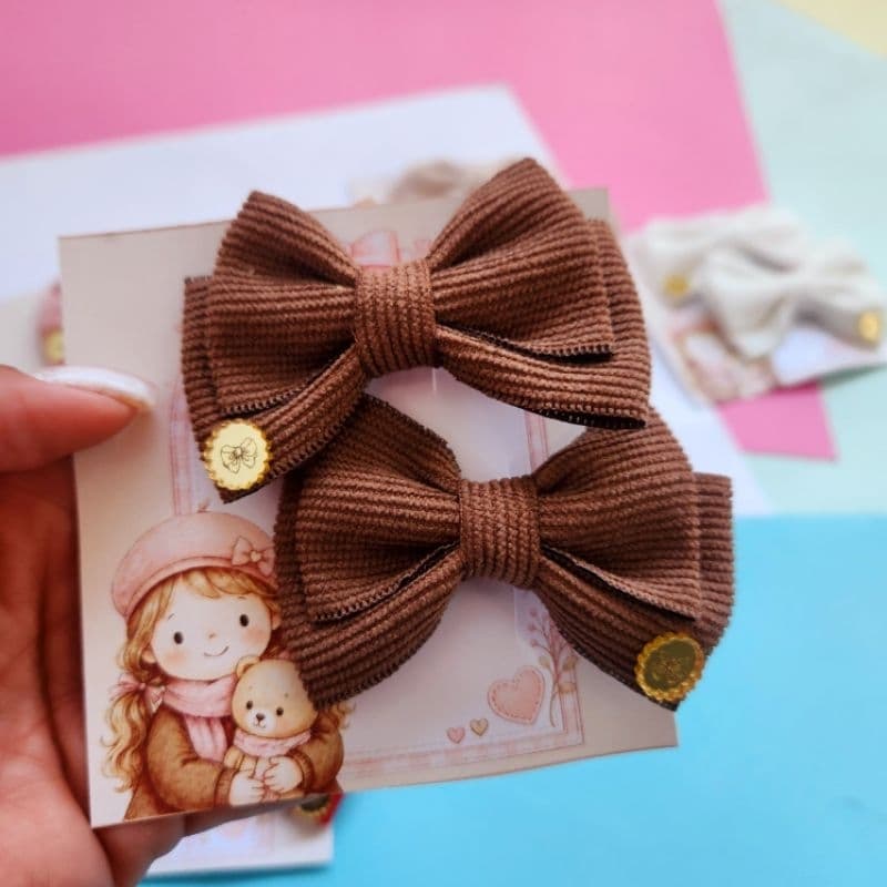 Par de laços infantil Laço Inverno Penteado Acessório menina