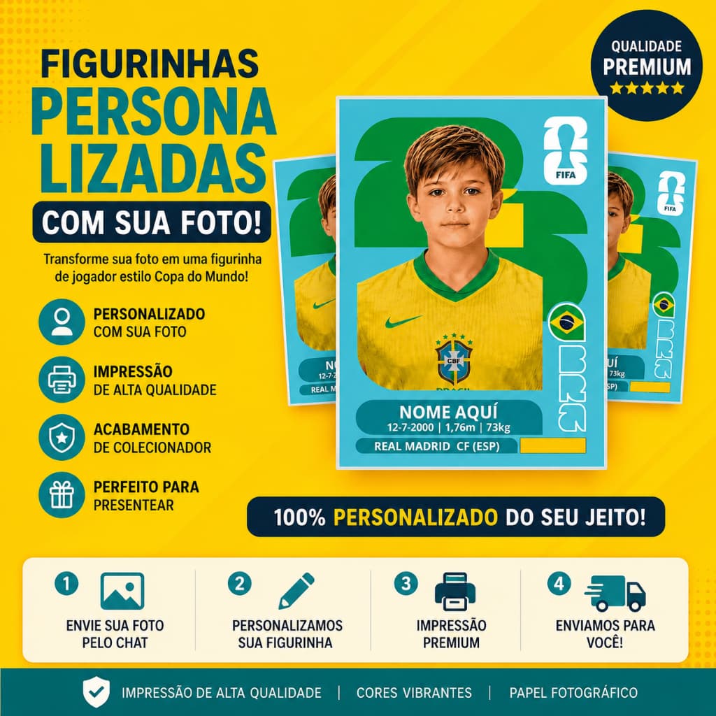 KIT 3 FIGURINHAS PERSONALIZADAS 2026 - Fazemos com sua foto - Presente Perfeito