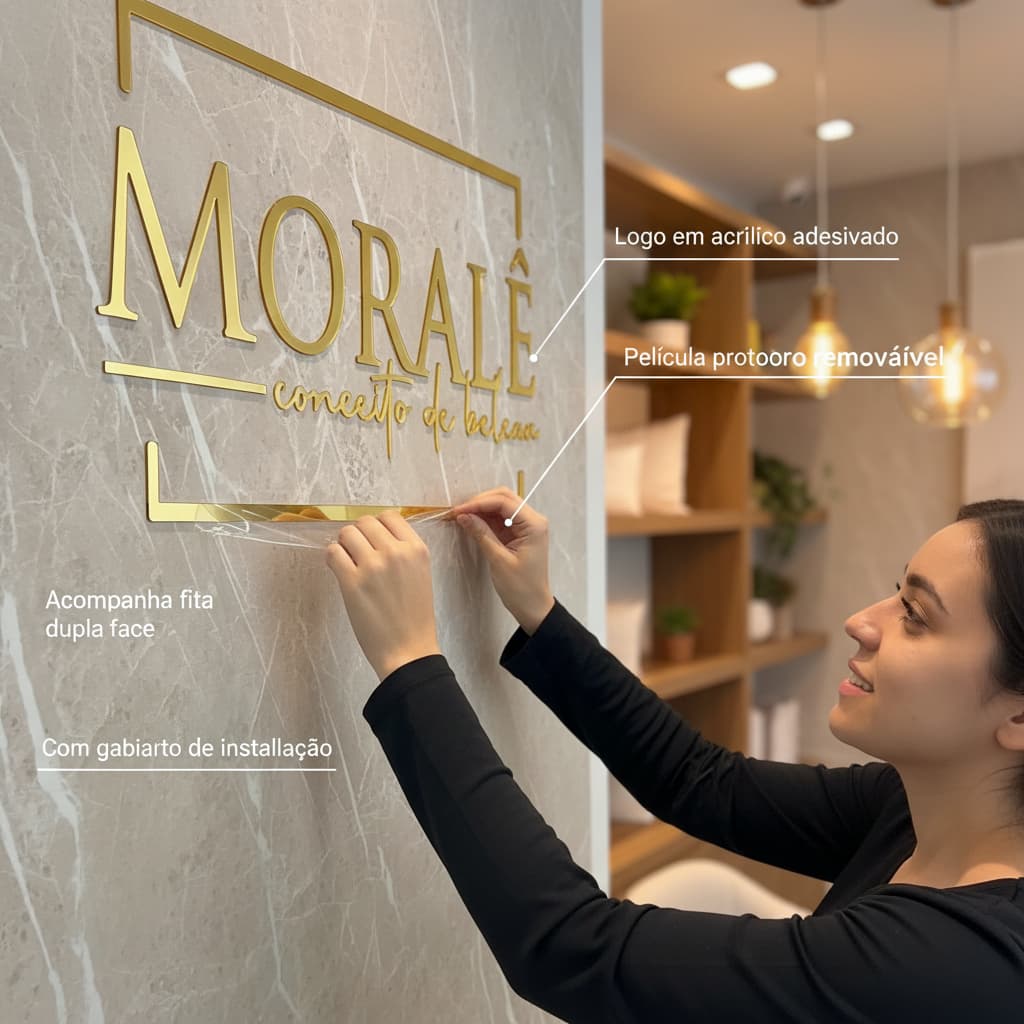 Letras em Acrílico Espelhado  Efeito Luxo e Moderno  Personalizado Sob Medida  Logo Letras números