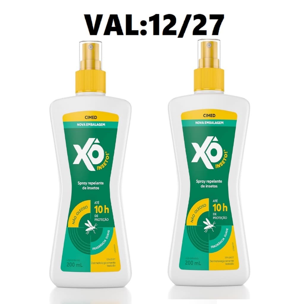 Repelente de Insetos Xô Inseto DEET Spray 2 unidades 200ml cada(612907)