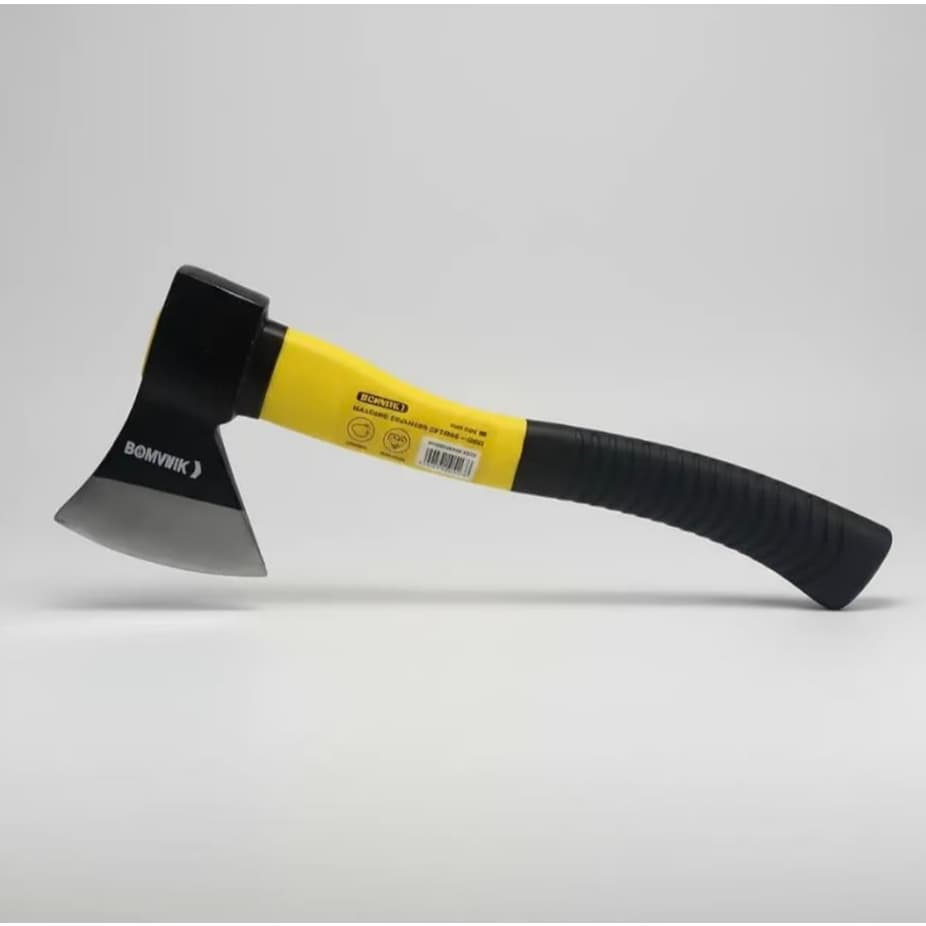 Machado 600g com Cabo de Fibra de Vidro Emborrachado – Aço Resistente para Corte de Madeira e Camping