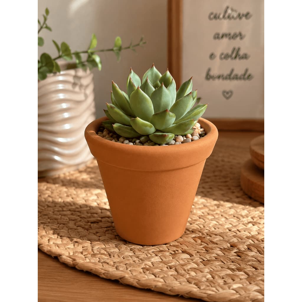 Kit Vasos de Cerâmica Barro Natural para Suculentas e Cactos 5,3 cm | Nº2 | Mini Vasinhos Decorativos