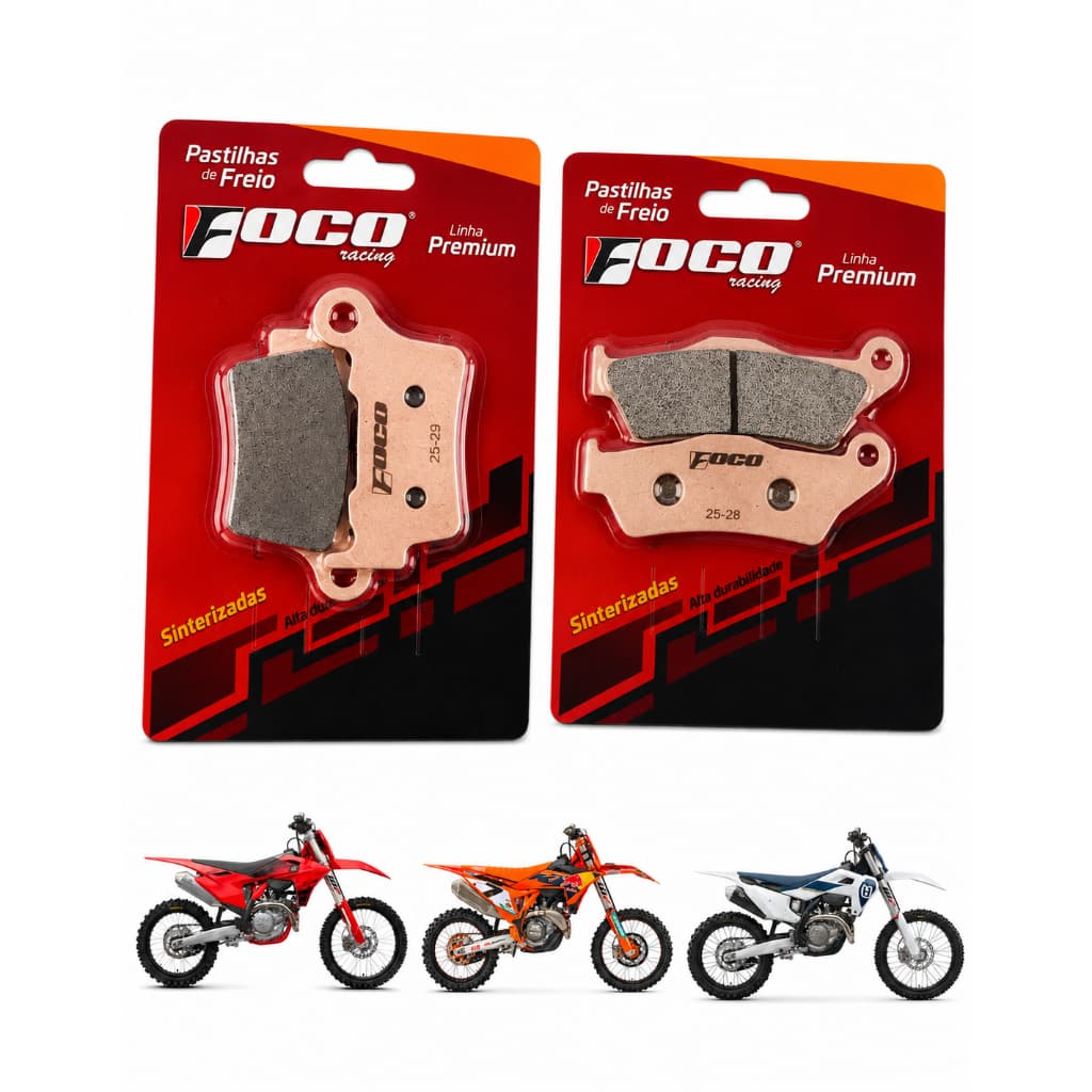 Kit Pastilha Freio Ktm Husqvarna Gasgas Foco Sinterizada