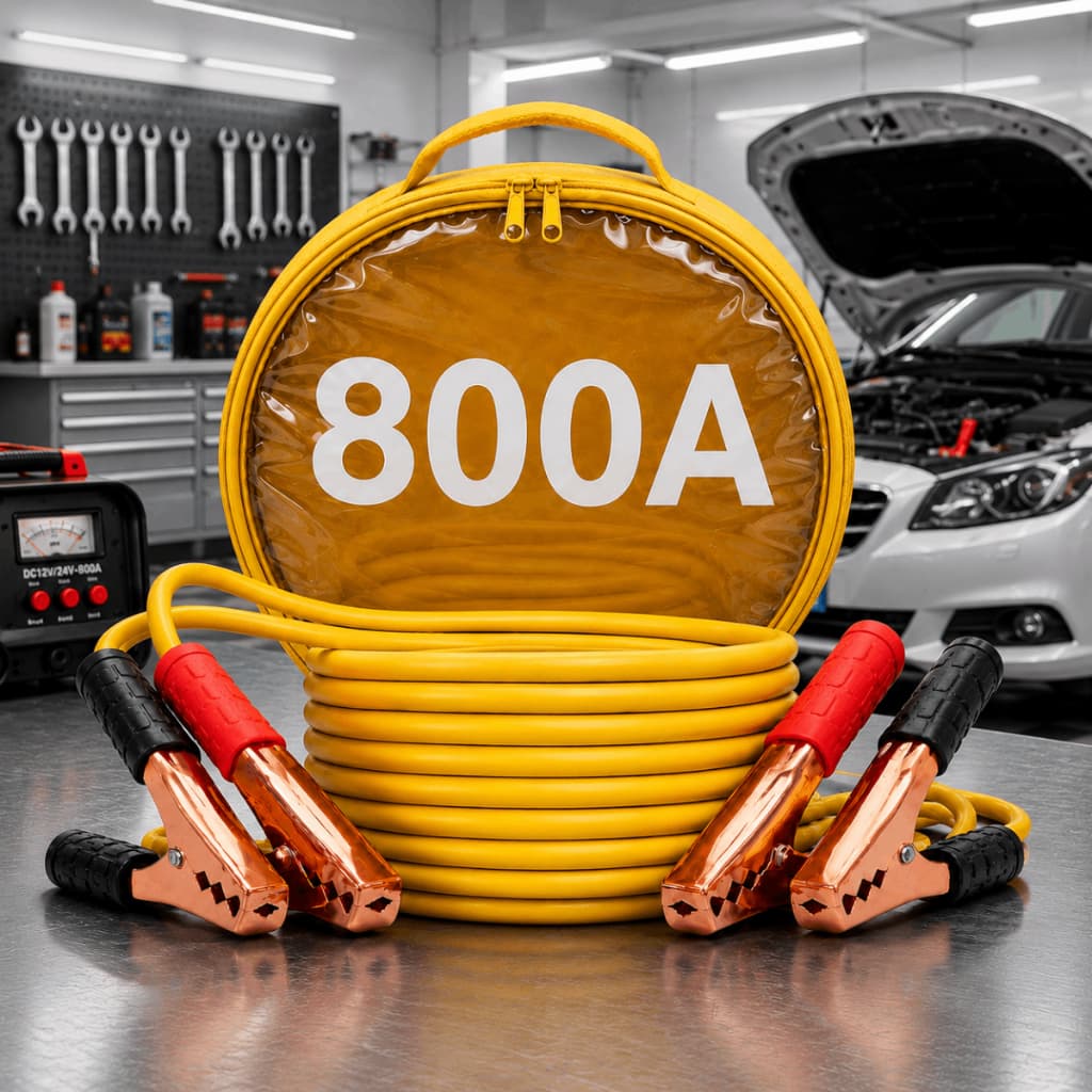 Cabo Automotivo De Bateria Chupeta Transmissão Automotivo 800A 2,2M Auxiliar Partida Para Carro Moto Caminhão Com Bolsa