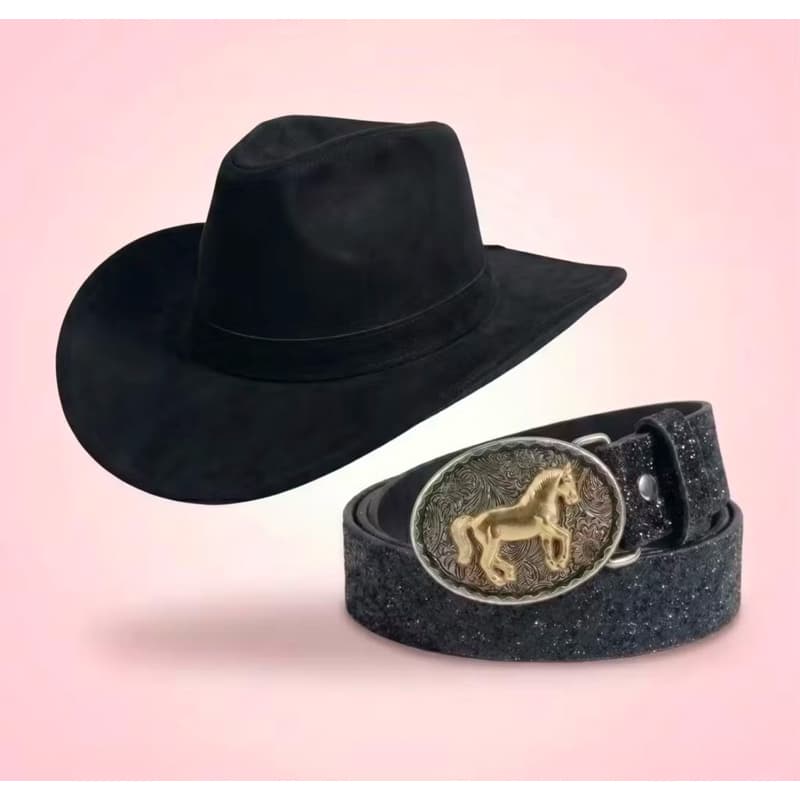 🤠 Kit Country Infantil Rosa – Chapéu + Cinto