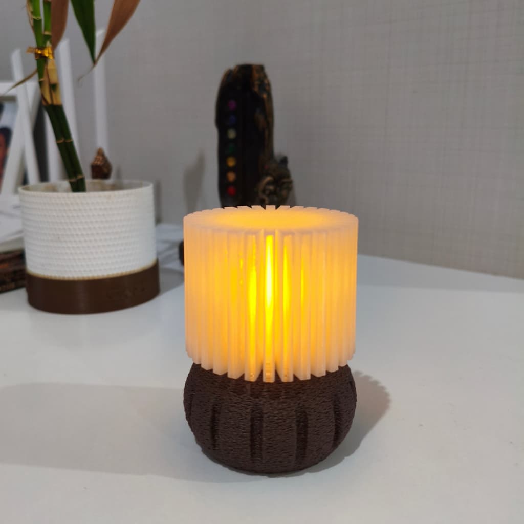 Luminária LED Luz Quente Sem Fio Bateria Trocável Abajur Decorativo Mesa Casa Restaurante Eventos