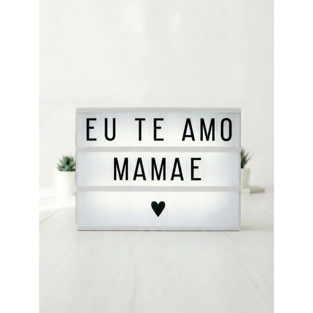 Luminária LED Decorativa Letreiro - Design Vintage, Iluminação Suave, Montagem Fácil 30x22