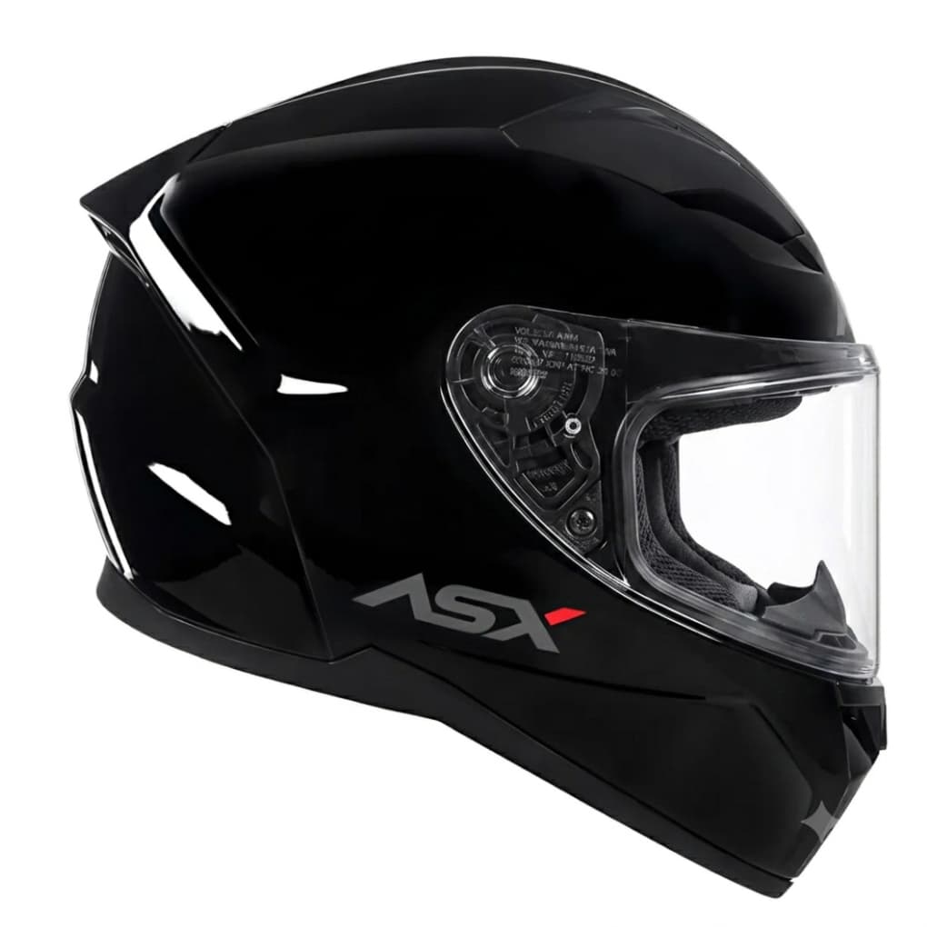 Capacete Fechado Moto City Solid Preto Brilho Unissex Confortável Seguro Motociclista