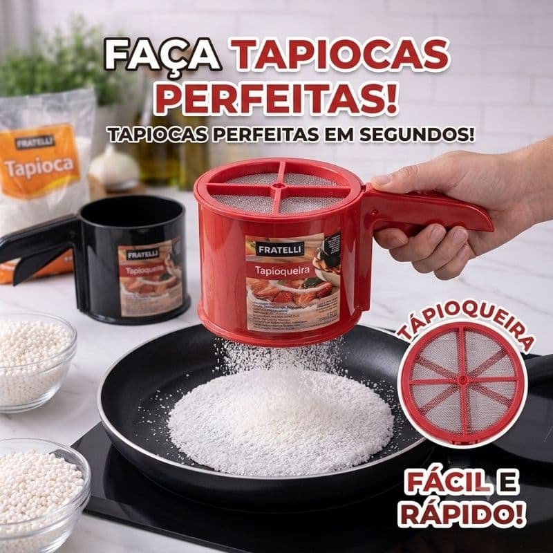 Tapioqueira polvilhador Manual Com Alca Peneira Tapioca Farinha Cozinha