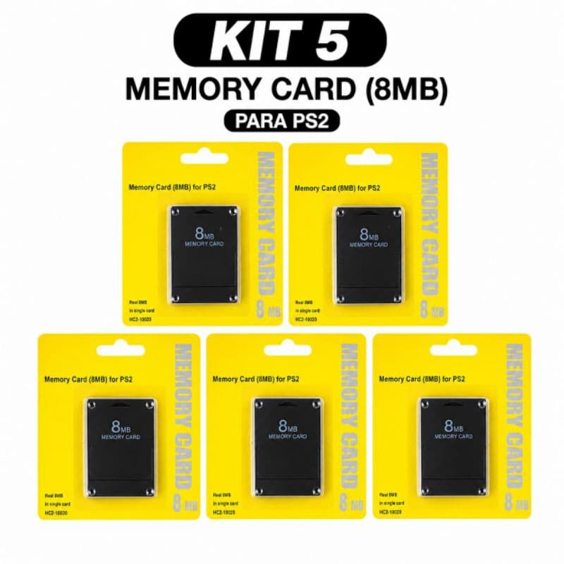 Kit Memory Card Para PlayStation 2