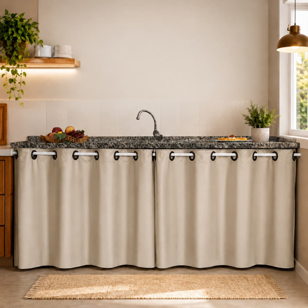Cortina Pia De PVC Blackout 2,80 x 0,80 Impermeável Antímofo