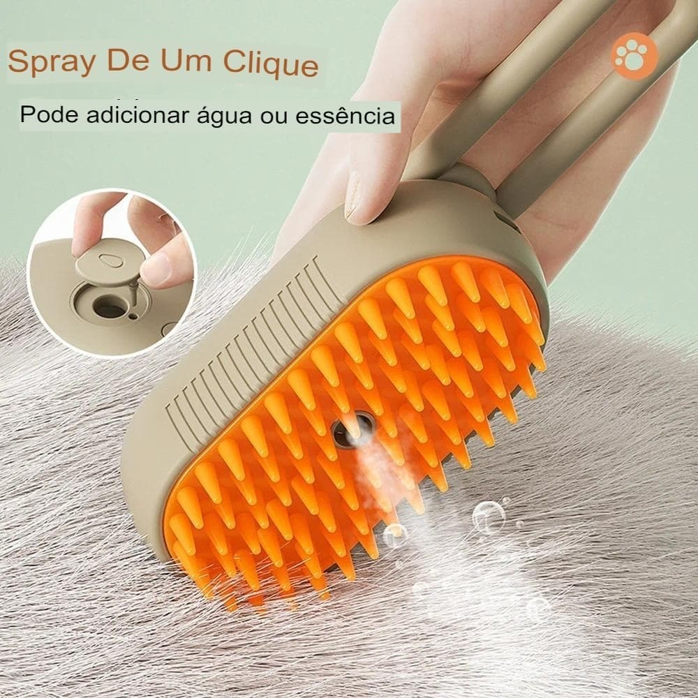 Escova a Vapor para Gatos e Cachorros