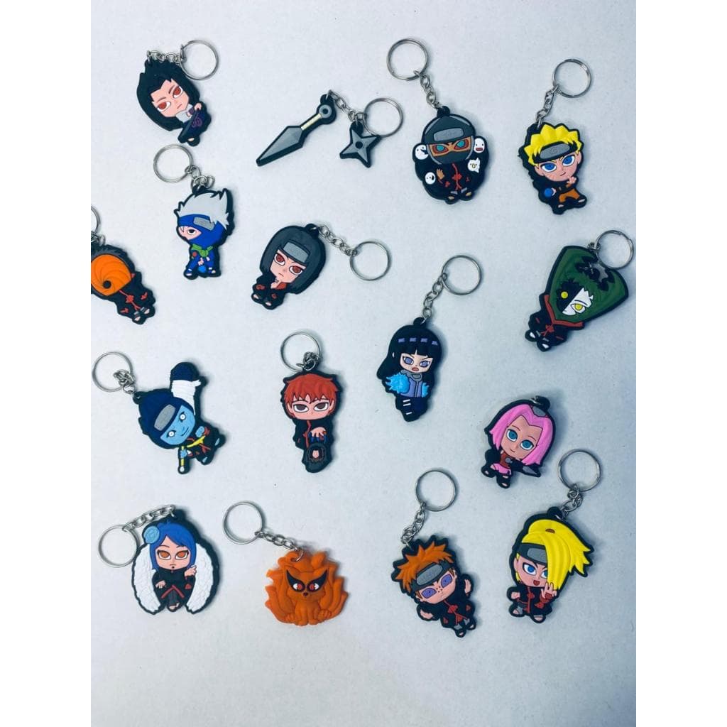 [NOVIDADE] Kit 12 chaveiros emborrachados aleatórios - Mexidão do Naruto