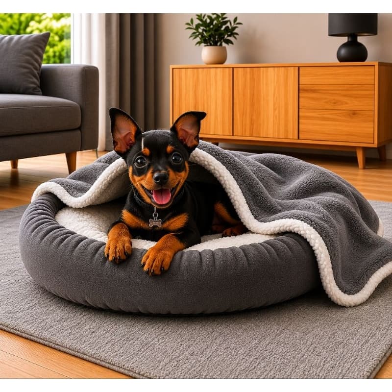 Kit cama sherpa e manta sherpa cores variadas pet gato