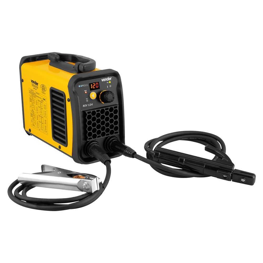 Inversor de Solda 120A Vonder RIV124 Bivolt Automático TIG Lift Eletrodo Display Digital Portátil