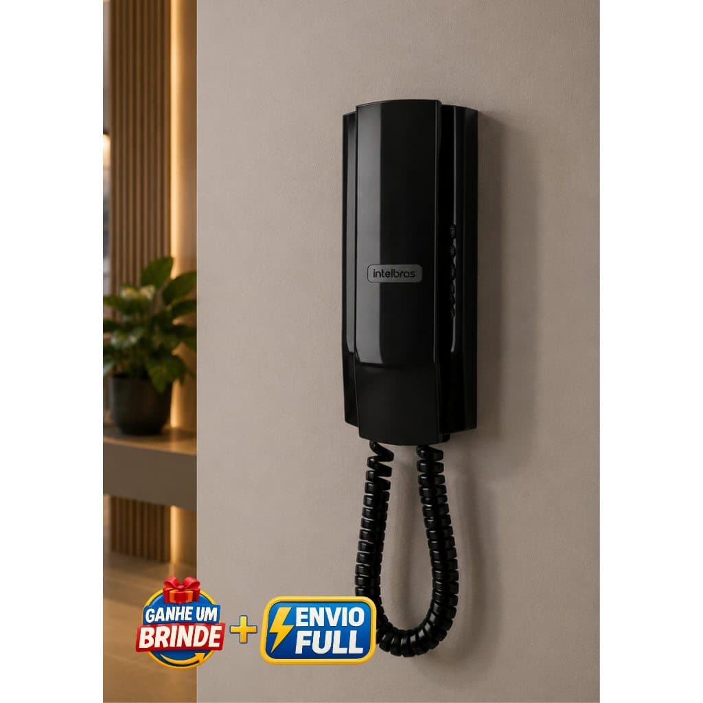 Interfone Intelbras TDMI 300 Preto para Apartamento Condomínio e Casa