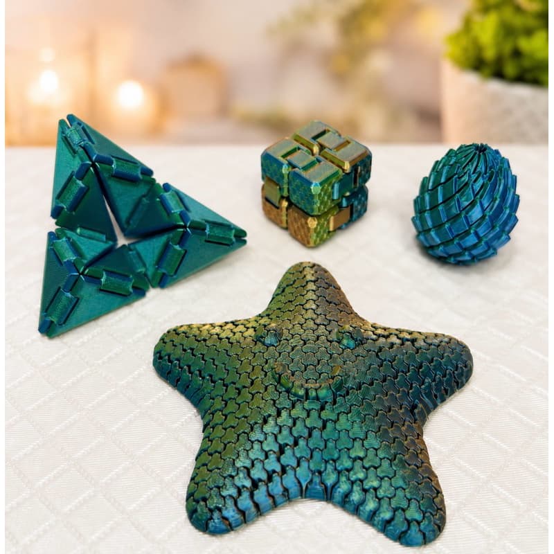 Kit Sensorial com Acabamento 3D  Fidgets Exclusivos para Aliviar o Estresse