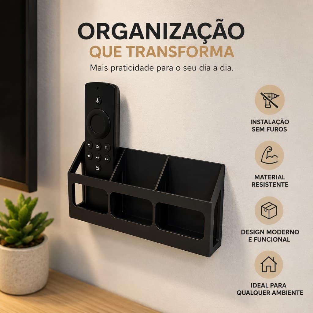 Organizador de Controles Remotos de Parede