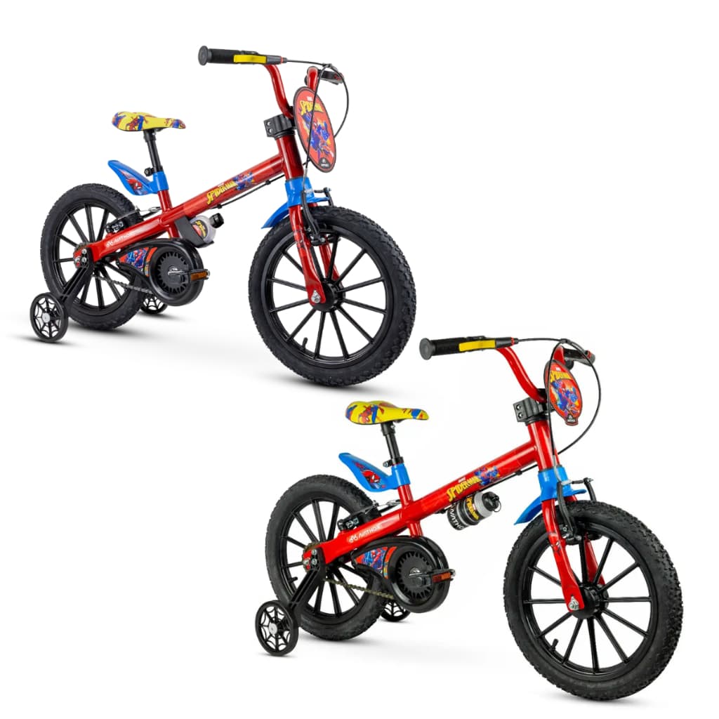 Bicicleta Infantil Bike Nathor Homem Aranha 5 a 8 Anos Aro 16