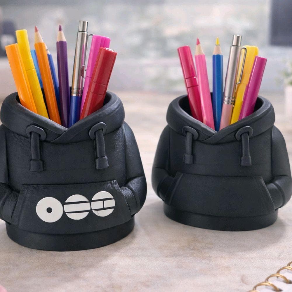 Porta Canetas BTS Estilo Moletom Organizador de Mesa Criativo 3D para Escolas e Escritórios