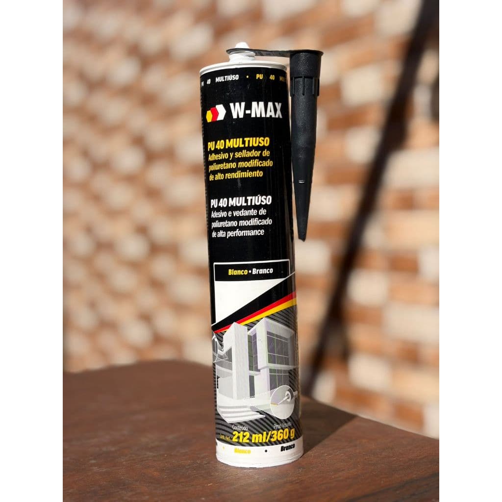 Selante Adesivo PU 40 Multiuso W-Max Wurth 360g Branco/Cinza/Preto Alta Resistênci