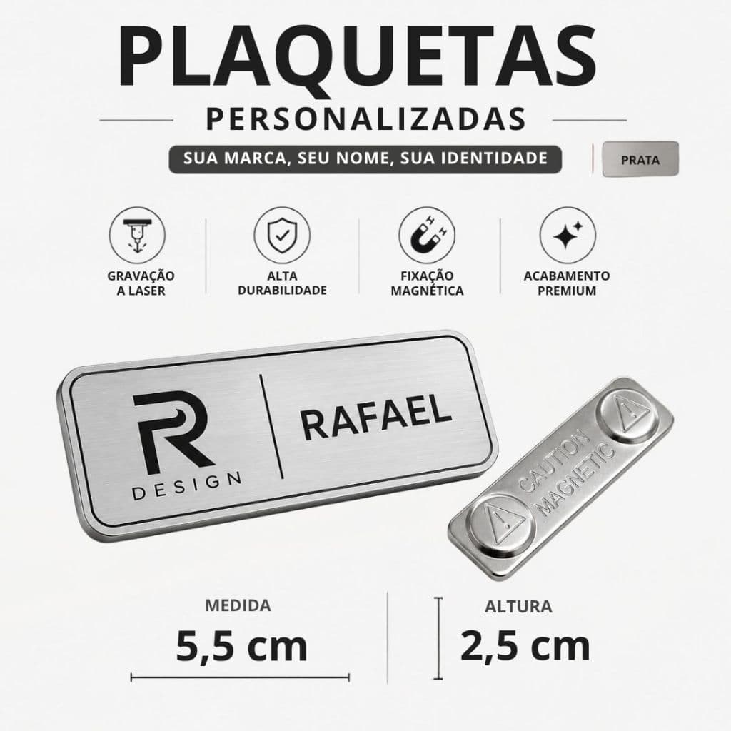 Broche Magnético Personalizado | Botton com Logotipo para Uniformes