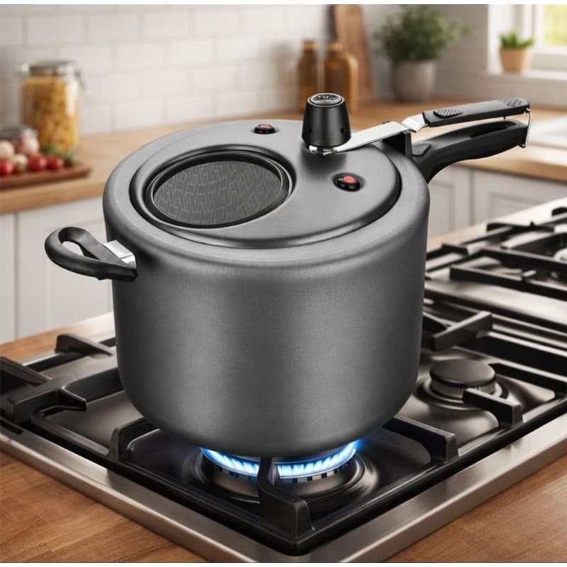 Panela de Pressão com Visor Superior 26cm 8,0L Grafite 6032 Mta