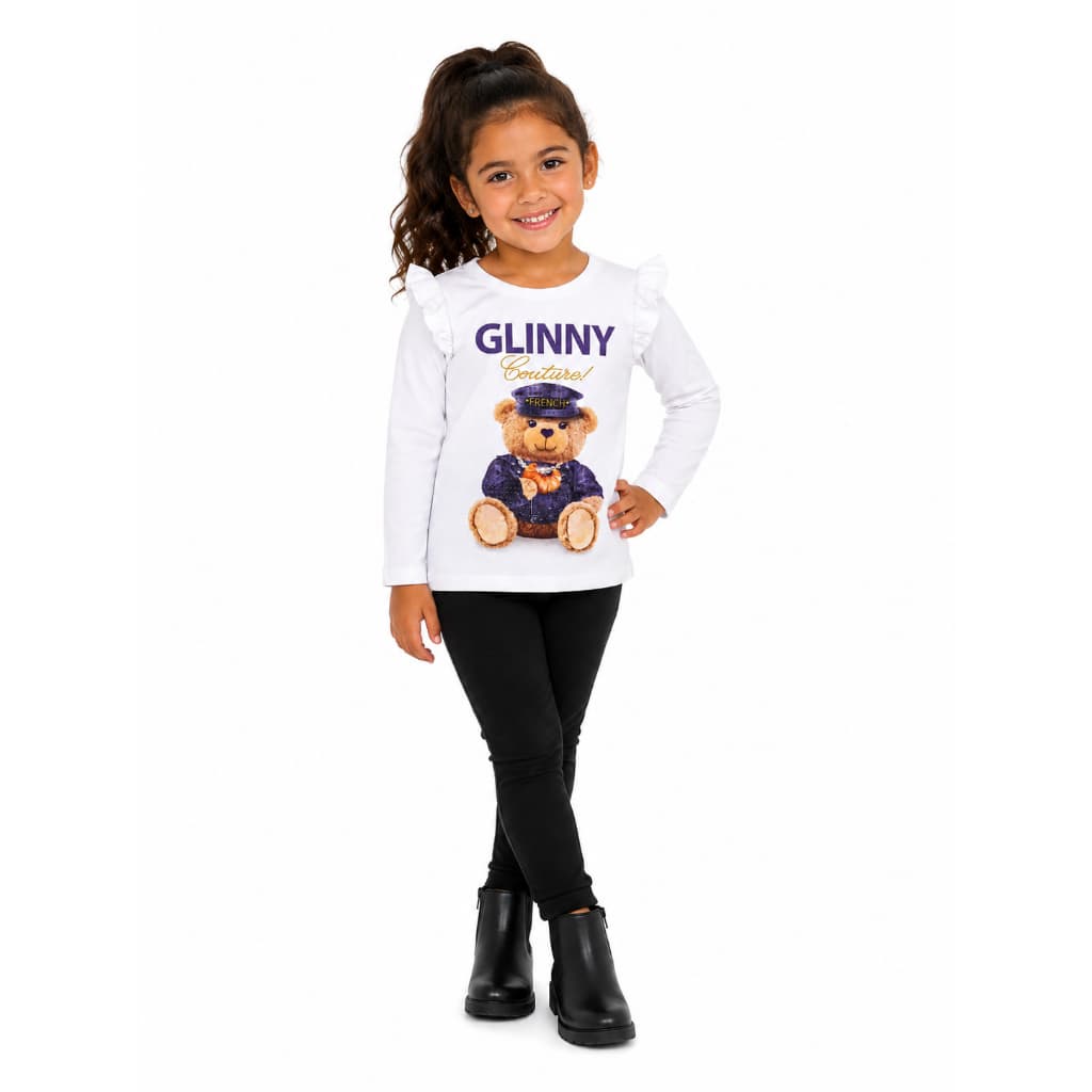 Camiseta Manga Longa Menina Camiseta Infantil Algodão