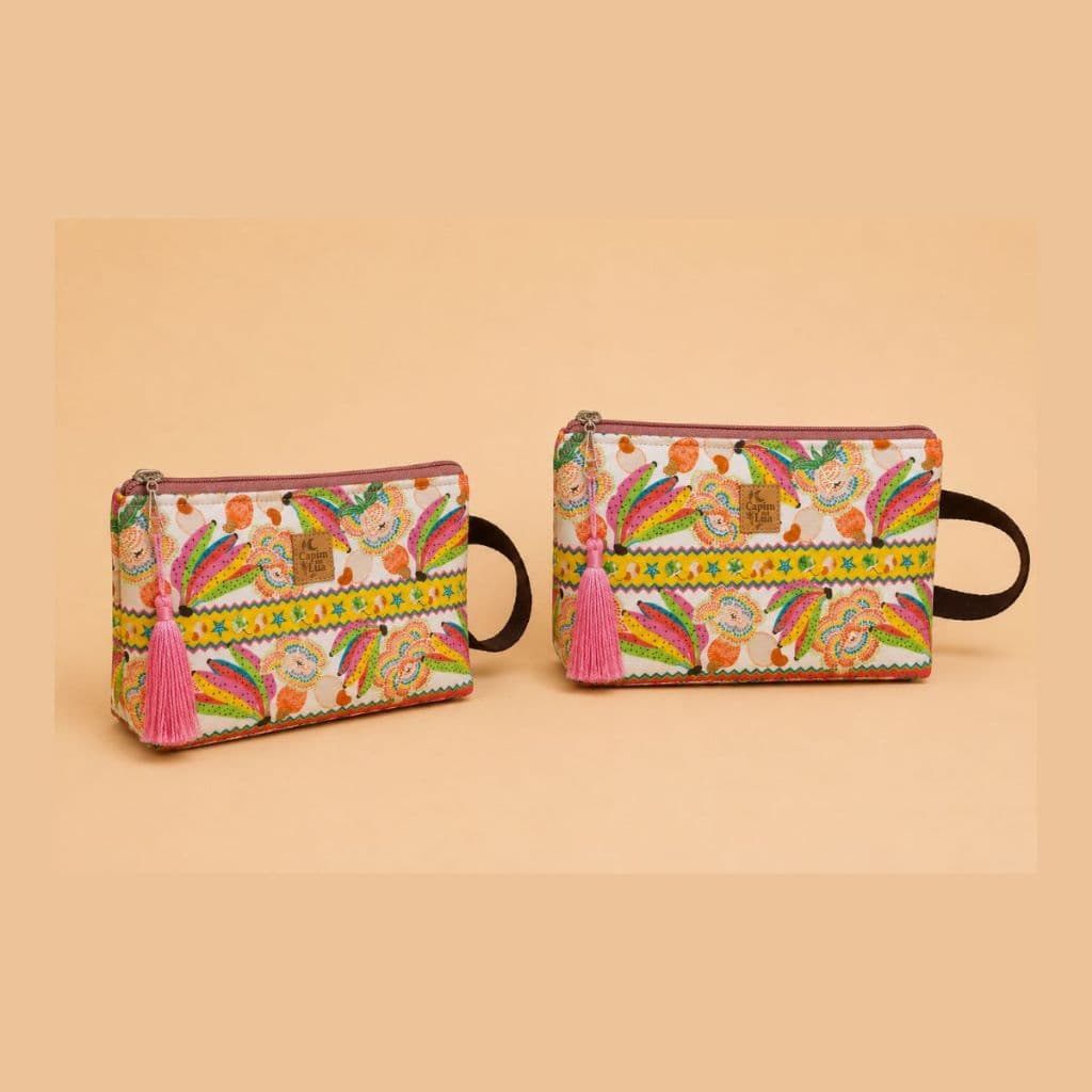 Necessaire feminino - kit com duas necessaire viagem -  com alça- impermeável dentro e fora