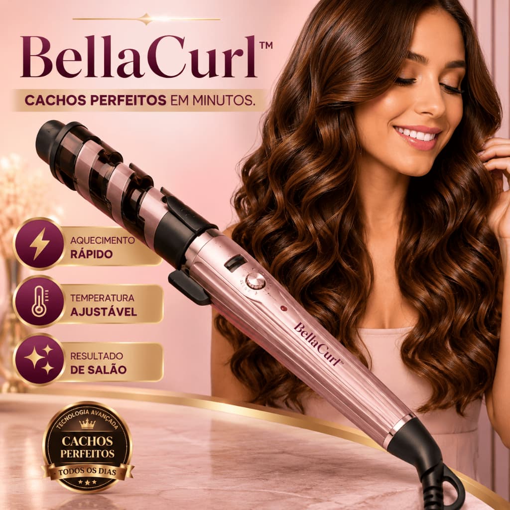 Modelador de Cachos Profissional Bivolt 30W com Temperatura Ajustável | Aquecimento Rápido para Cachos e Ondas
