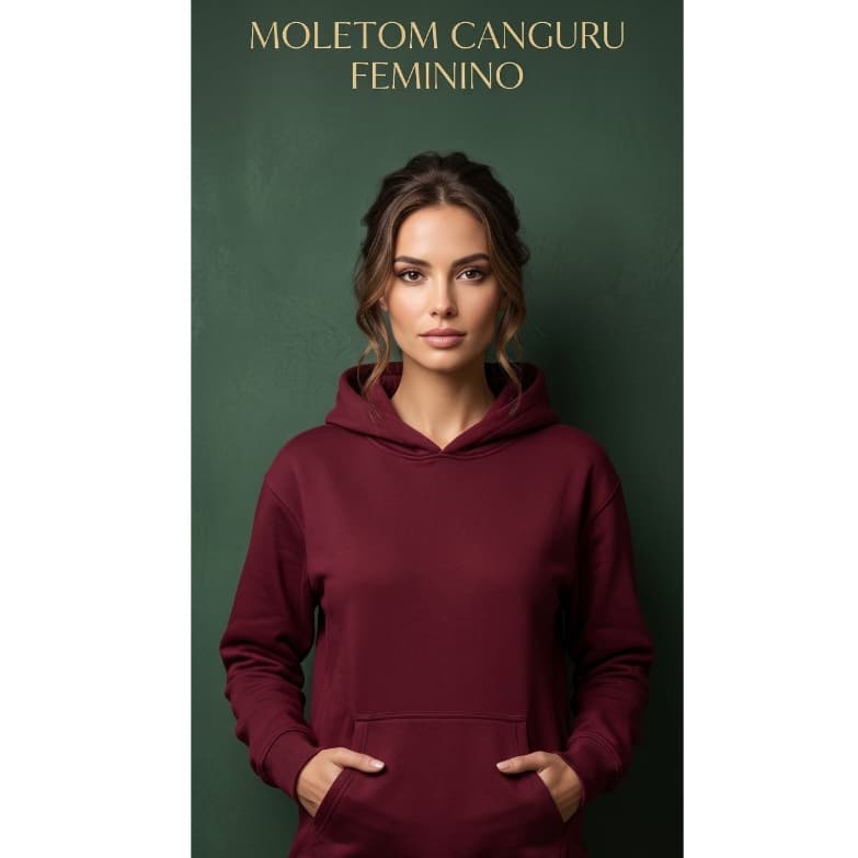 Blusa De Moletom Feminino Flanelado Sem Estampa Algodão ENVIO DIRETO CHEGA HOJE Moletom Canguru