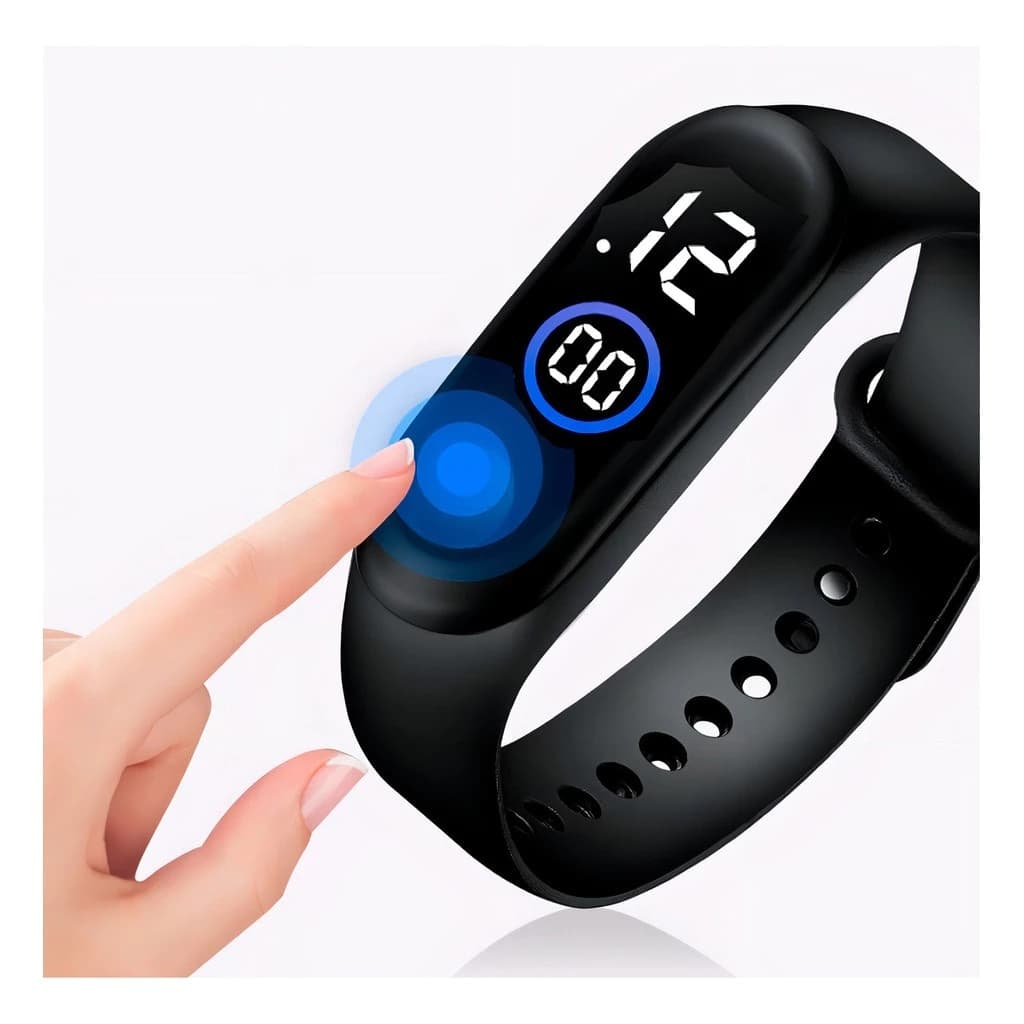 Relogio Esportivo Unissex LED Digital Prova DAgua Preto