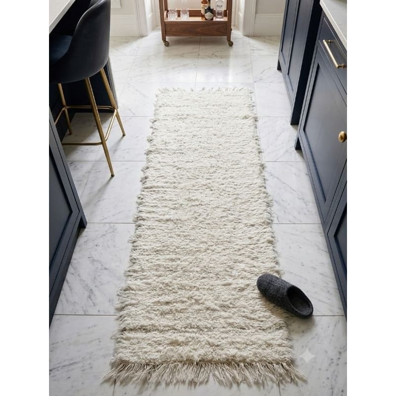 Tapete Passadeira Boho de algodão 1,70x0,50m com Textura Macia e Confortável Tapete Para Corredor