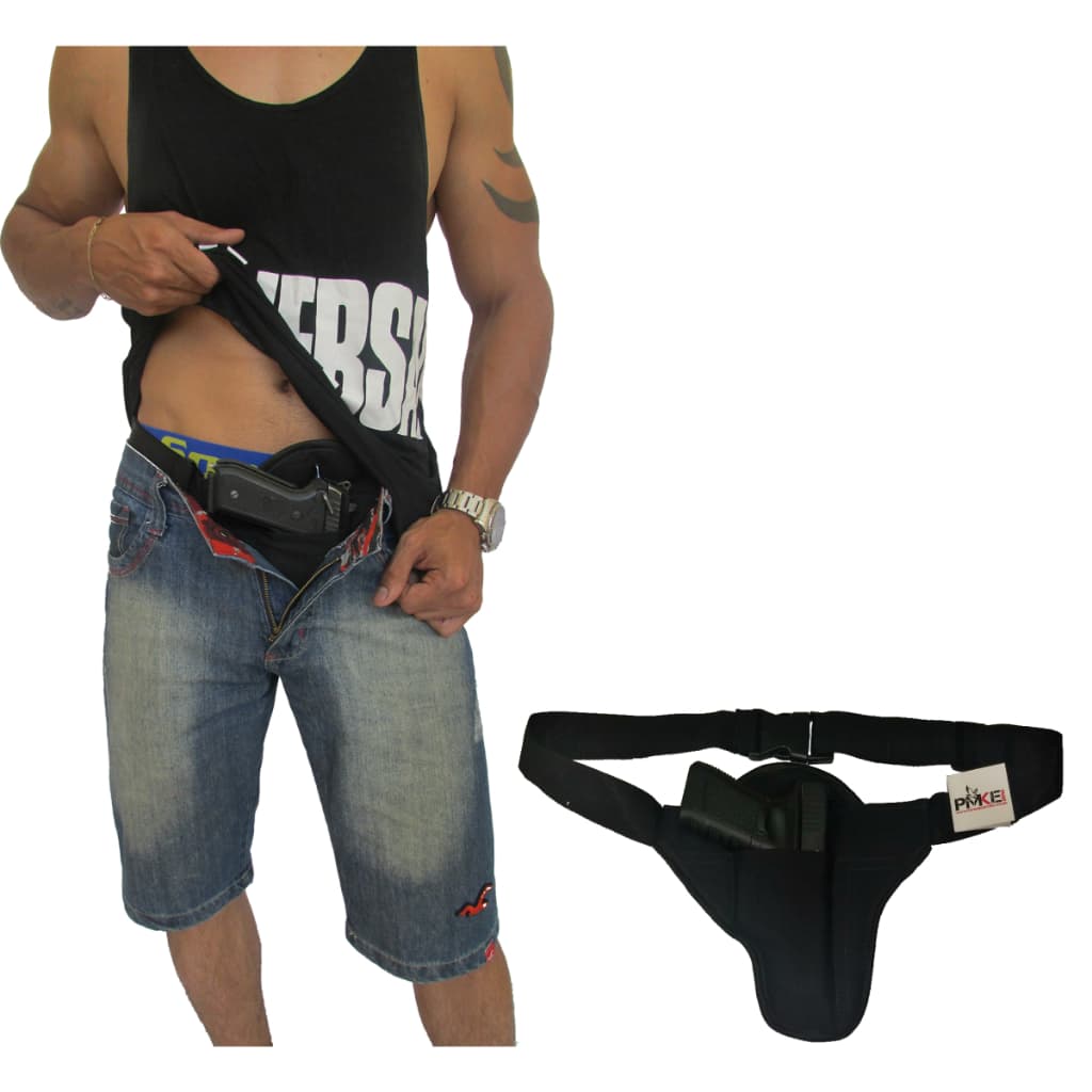 Coldre Velado Cueca Interno Disfarçado Com Porta Documento Preto