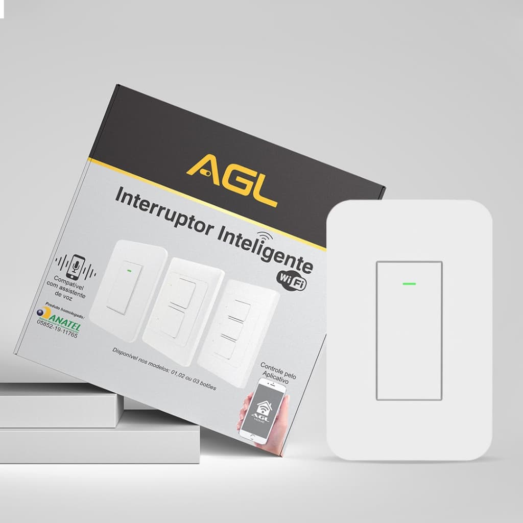 Interruptor smart para casa inteligente Alexa e Google AGL