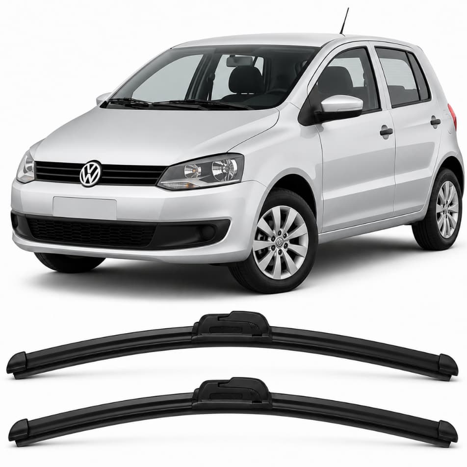 Kit Palhetas Par Limpador de Parabrisa Dianteiro para Vw Fox 2010 2011 e 2012 Alta Durabilidade