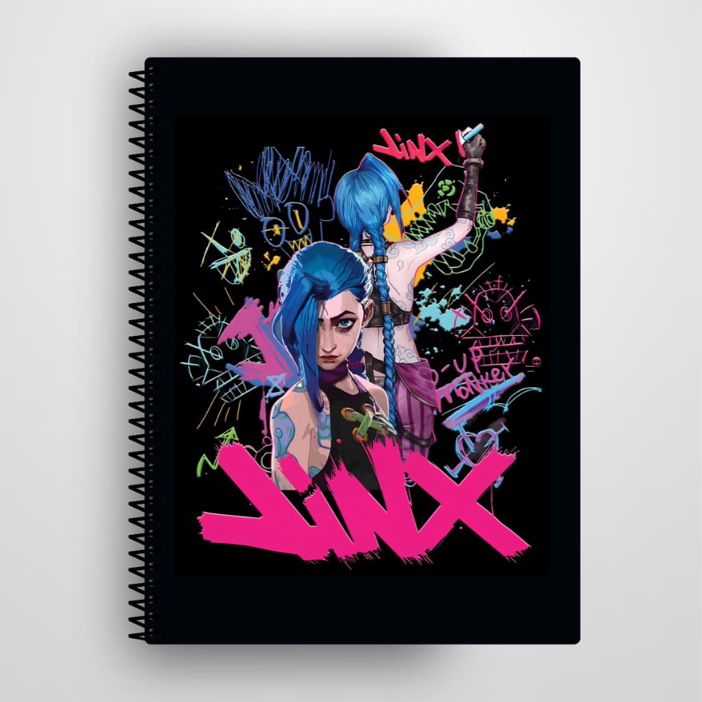 Caderno Arcane League Of Legends Personalizado Capa Dura 1 e 10 Matérias Escolar Universitário