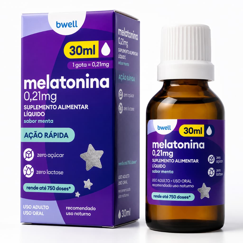 Melatonina Bwell Gotas 30ml 0,21mg Suplemento Alimentar Original