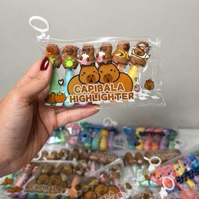 Itens de Papelaria Fofa com 10 Peças Material Escolar Kawaii Premium