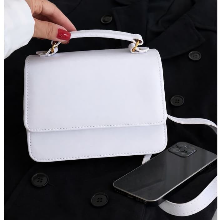 Bolsa Feminina Transversal Pequena Quadrada Lisa ENVIAMOS IMEDIATO